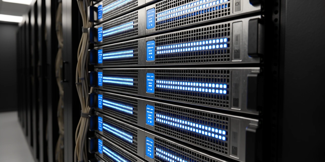 Enterprise server infrastructure representing data logic systems